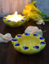 Blue Pottery T-Light Holder Set Of 2 Pcs.